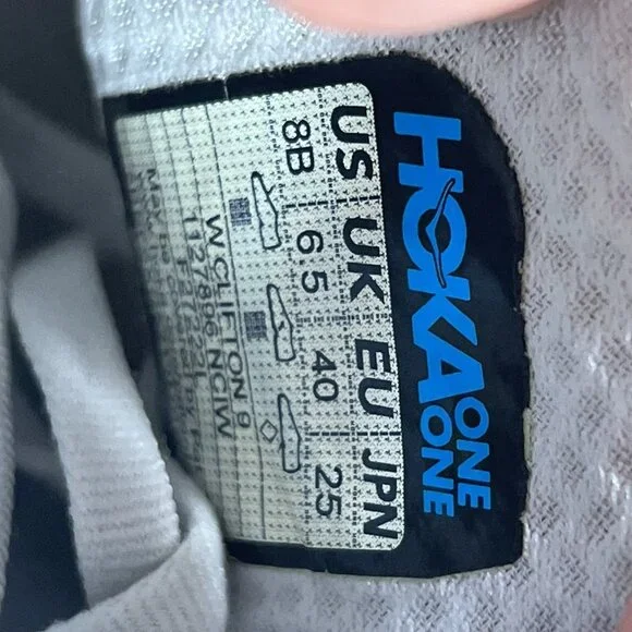 Hoka One One Clifton 9 Women's Size 8 B(Medium) Running Shoes White - Picture 9 of 9